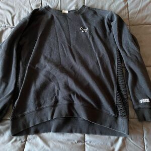 Victoria's Secret Black Crewneck Sweater large PINK